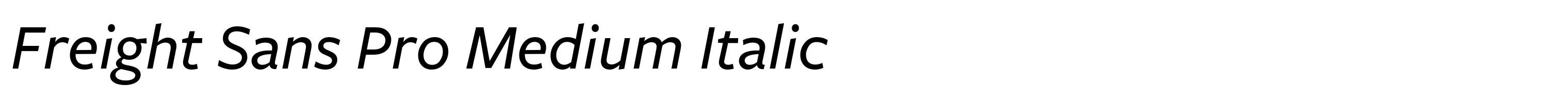 Freight Sans Pro Medium Italic